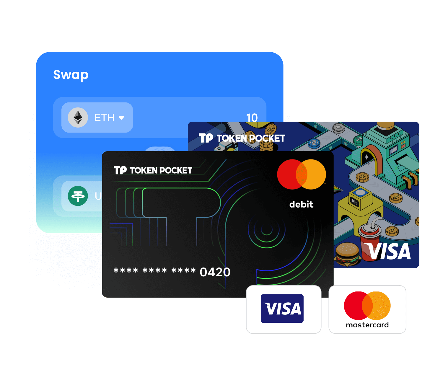 TokenPocket 閃兌操作與資訊確認畫面